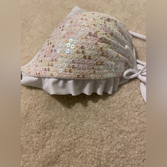 VICTORIA’S SECRET iridescent bling y2k swim top 34DD like new - Picture 5 of 8